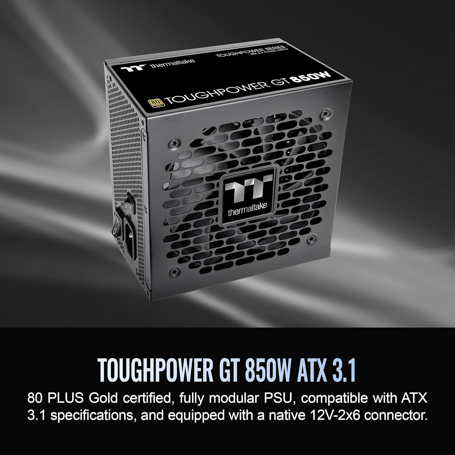 Thermaltake Toughpower GT 850W Gold ATX 3.1 power supply with PCIe Gen 5.1 connector — view 3