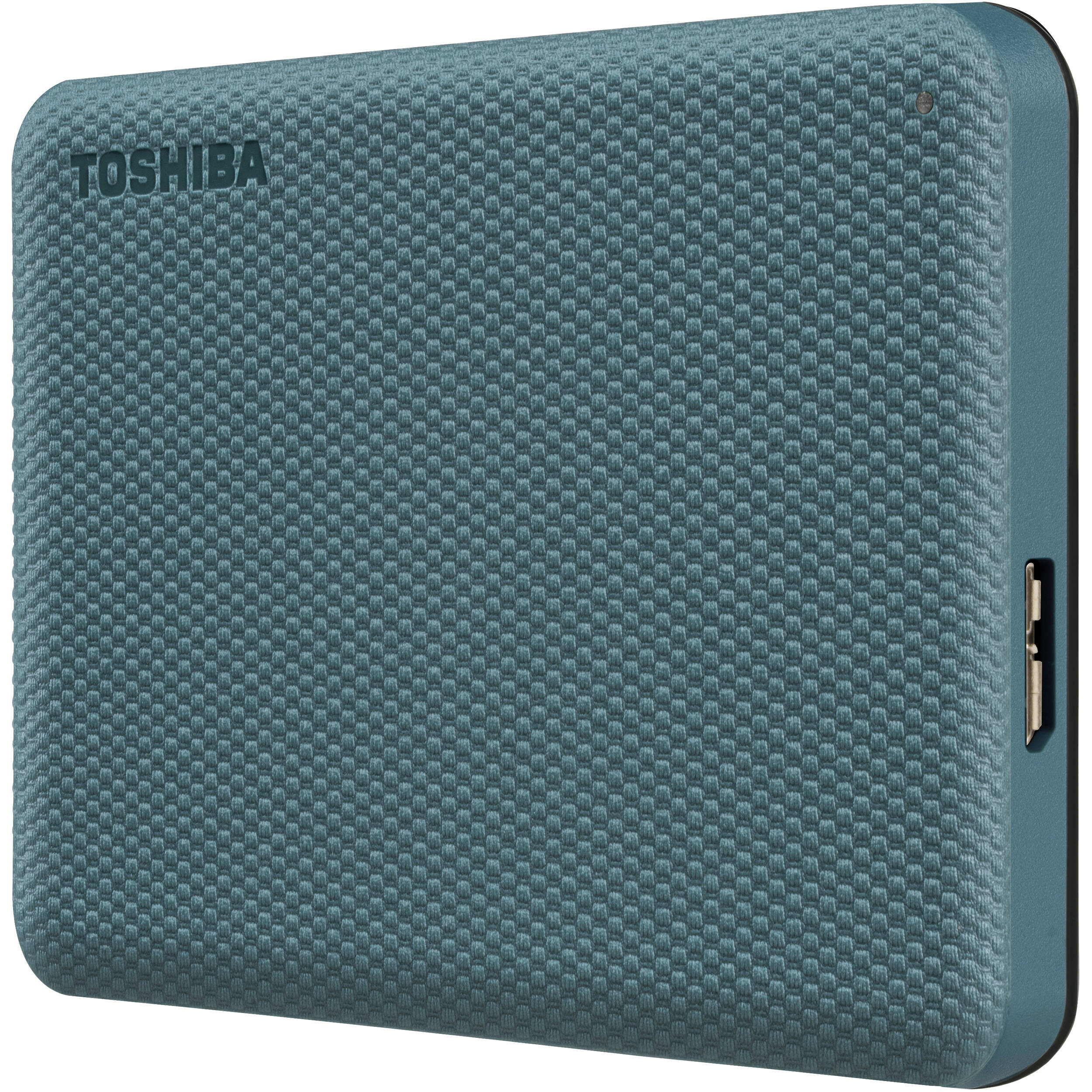 Toshiba Canvio Advance 1TB portable hard drive in green — view 3