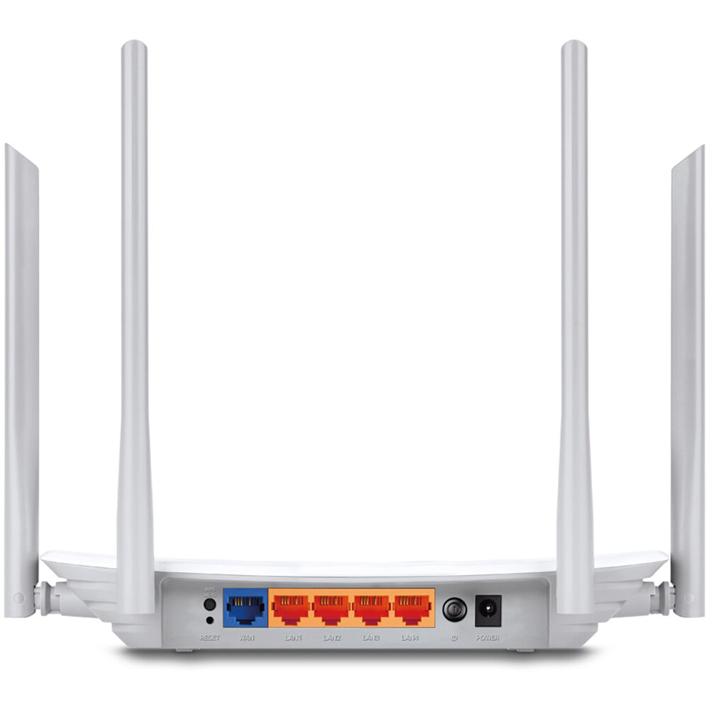 TP-Link Archer A54 AC1200 dual band Wi-Fi router desktop model with Ethernet ports — view 3