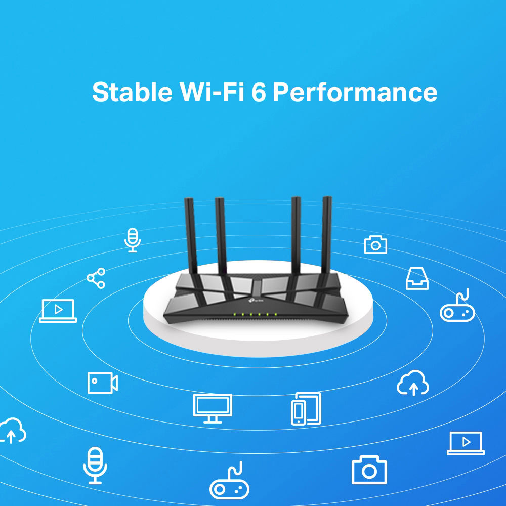 TP-Link Archer AX10 AX1500 Wi‑Fi 6 router with dual-band wireless and Gigabit Ethernet — view 5