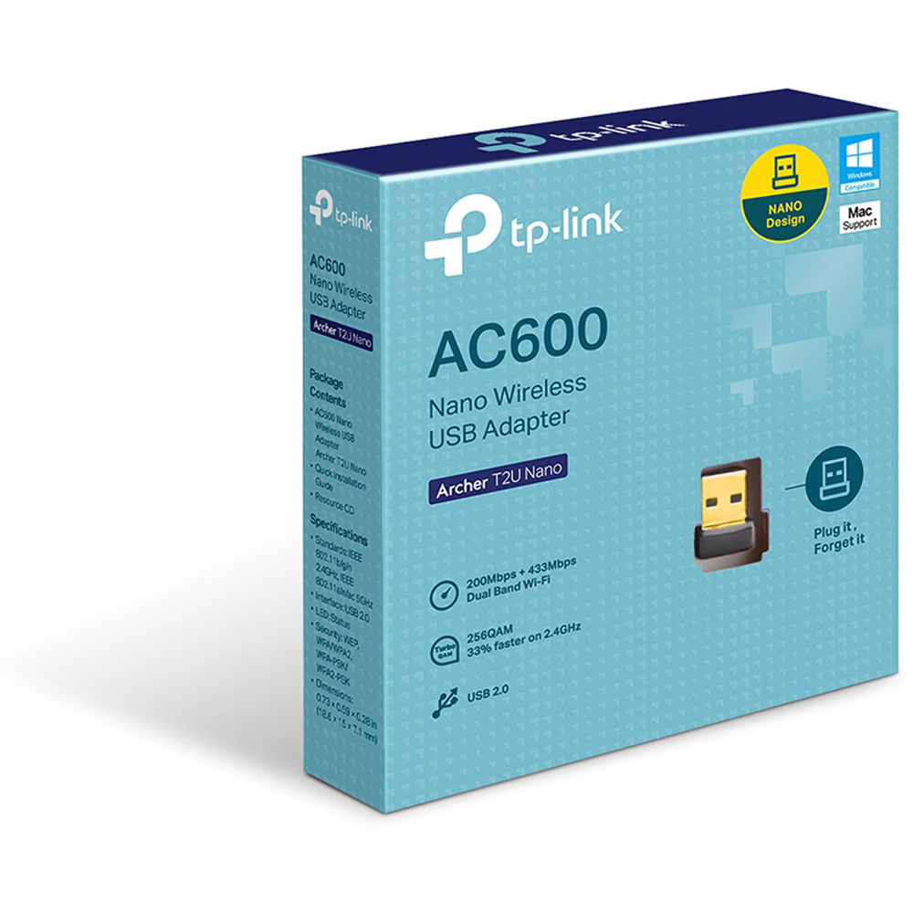 TP-Link AC600 Nano Wireless USB Adapter Archer T2U Nano compact dual-band USB Wi-Fi adapter — view 5