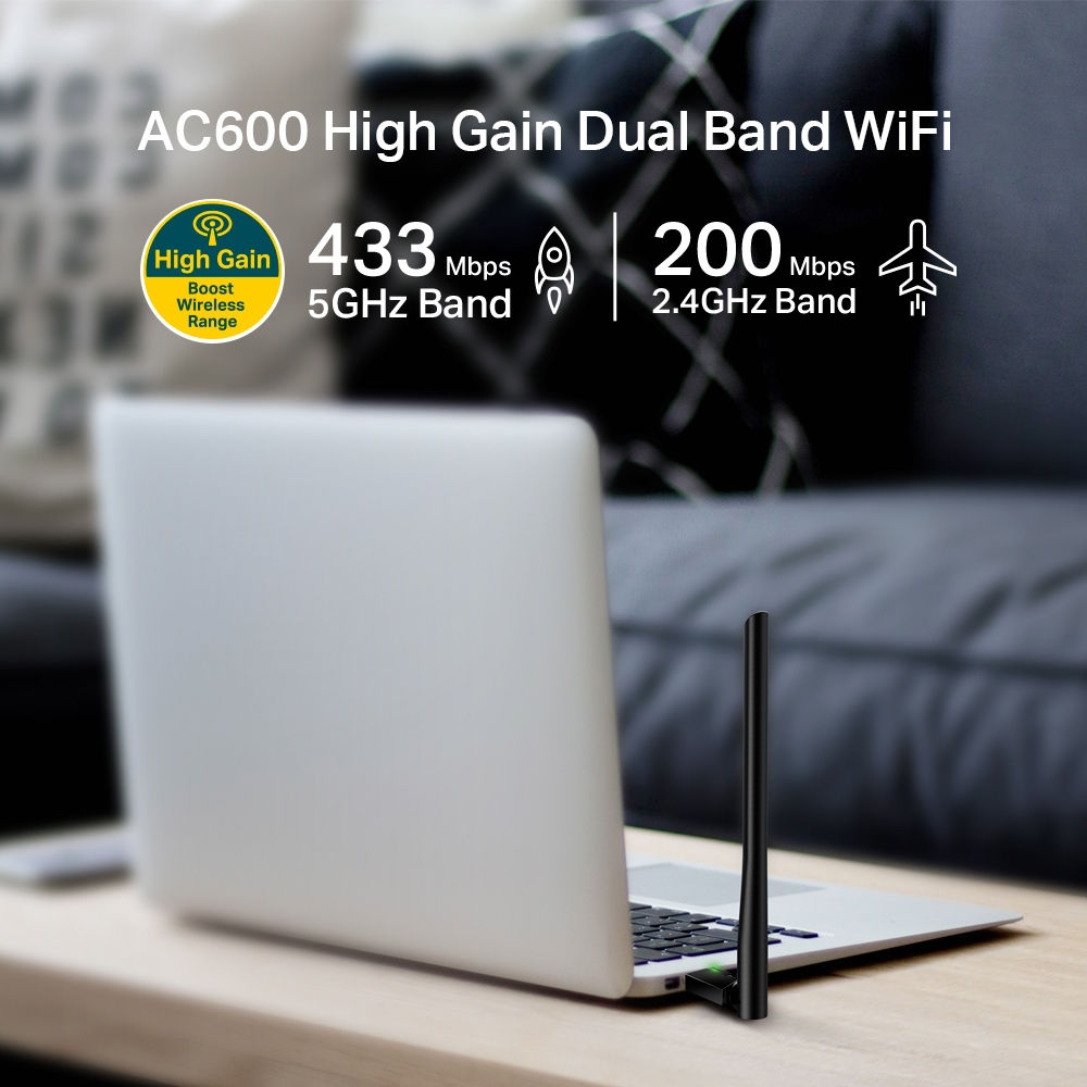 TP-Link Archer T2U Plus AC600 high gain dual band USB Wi-Fi adapter — view 4
