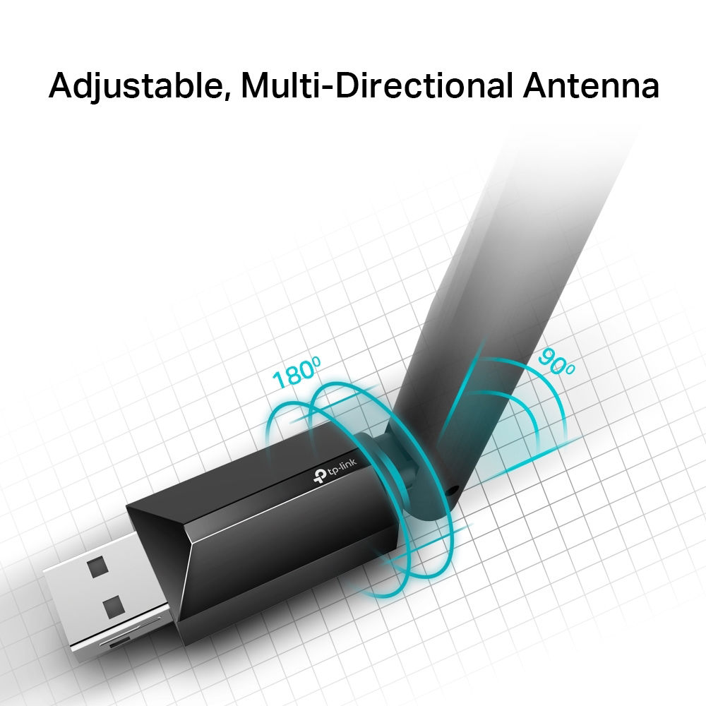 TP-Link Archer T2U Plus AC600 high gain dual band USB Wi-Fi adapter — view 6
