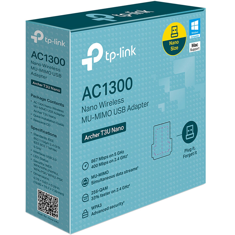 TP-Link Archer T3U Nano AC1300 dual-band nano USB Wi-Fi adapter — view 2