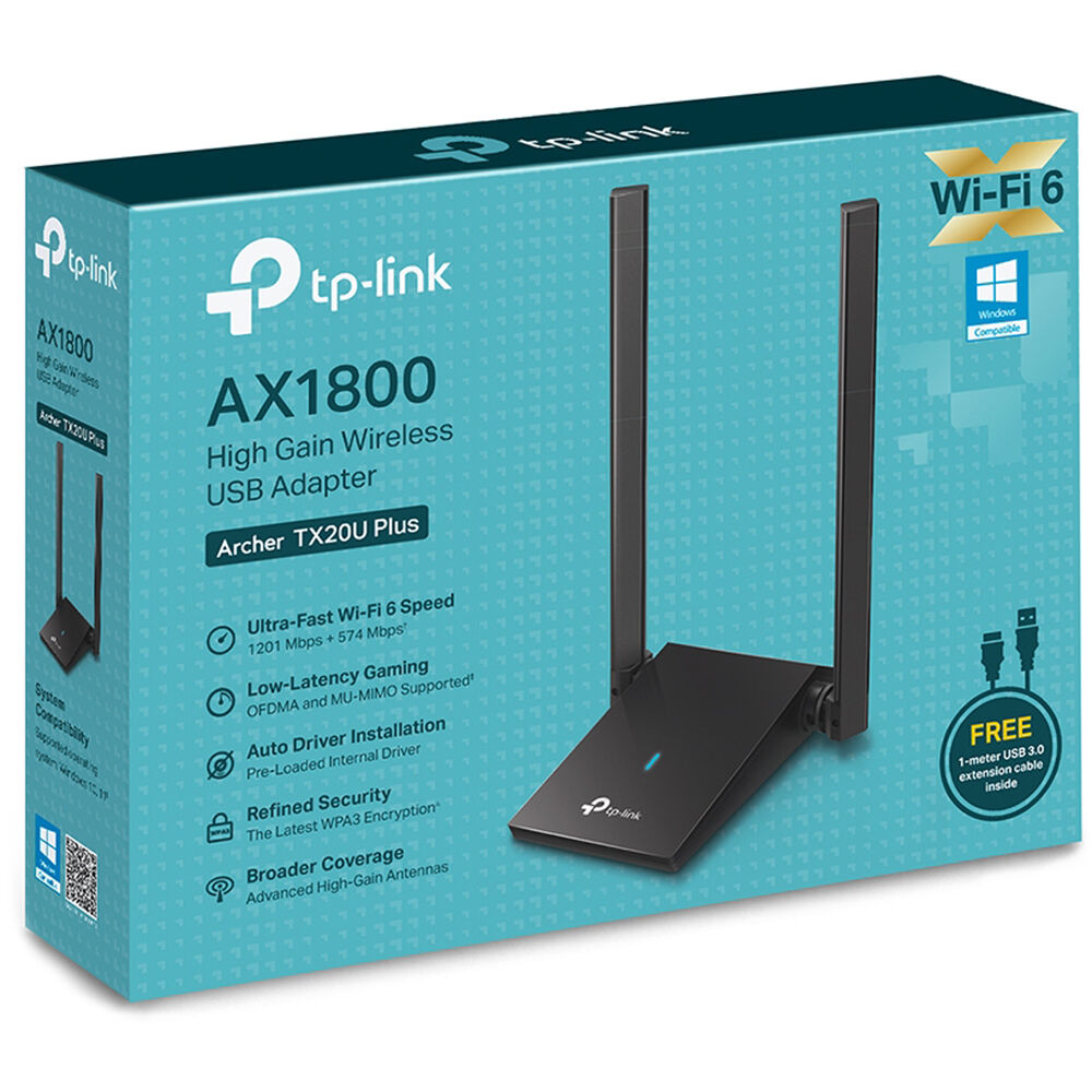 TP-Link Archer TX20U Plus AX1800 dual-band Wi-Fi 6 USB adapter with high-gain design — view 4