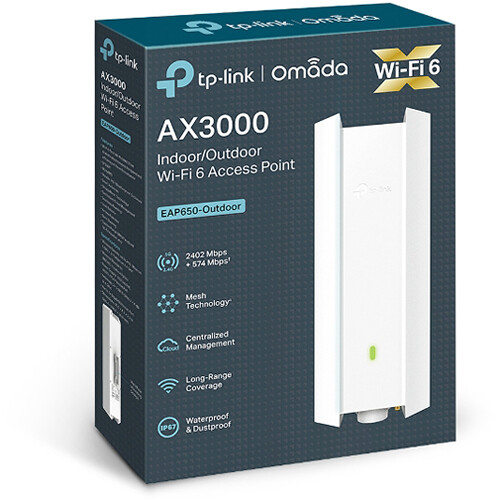 TP-Link EAP650-Outdoor AX3000 Wi‑Fi 6 indoor/outdoor access point for enterprise outdoor wireless coverage — view 8