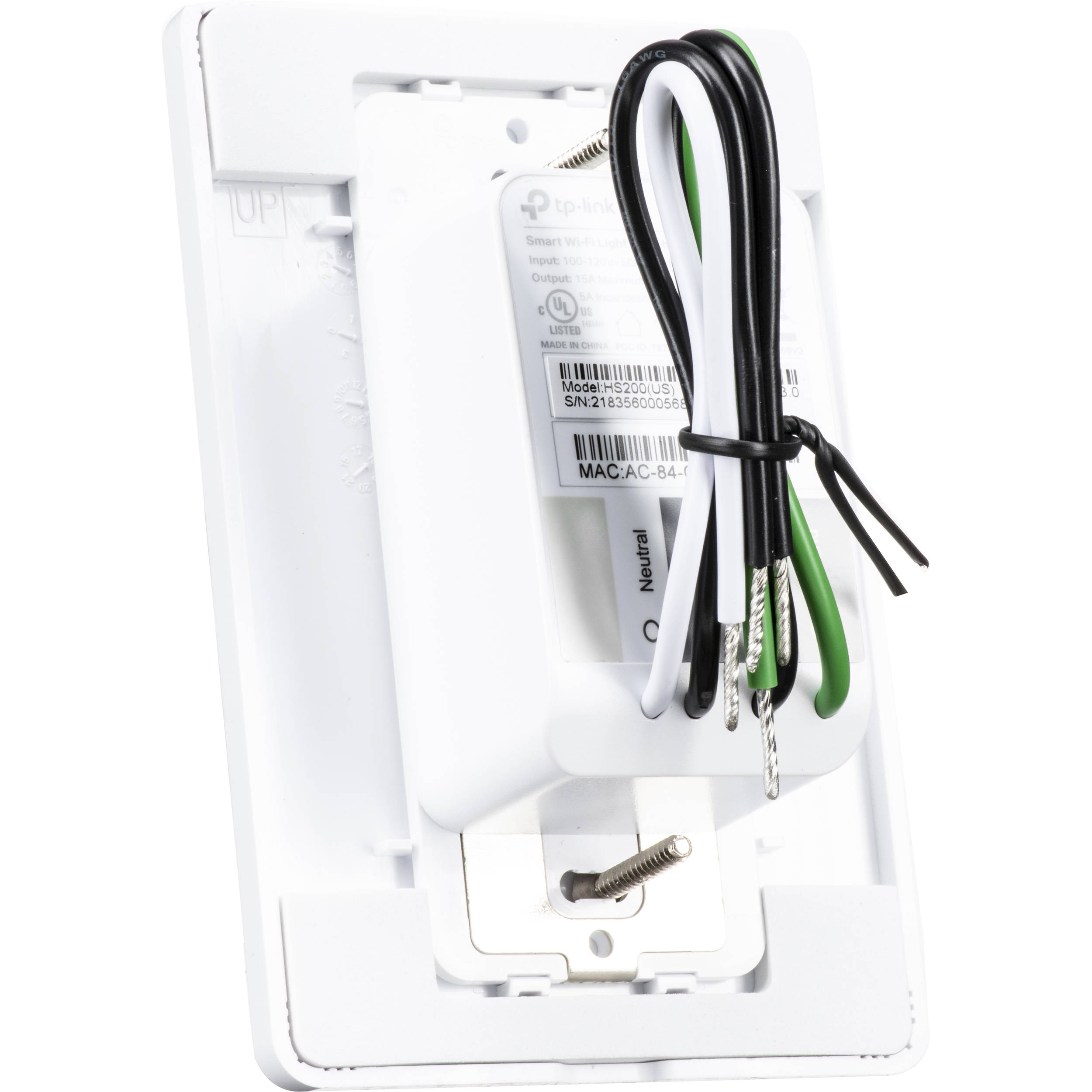TP-Link HS200 smart switch with energy monitoring for wall-mounted lighting control — view 2