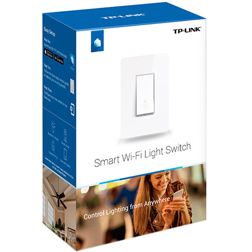 TP-Link HS200 smart switch with energy monitoring for wall-mounted lighting control — view 3