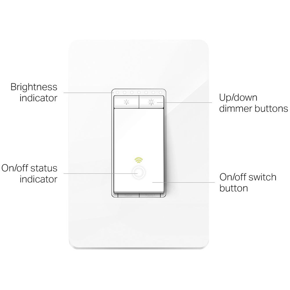 TP-Link HS220 smart Wi‑Fi light switch dimmer for indoor lighting control — view 2
