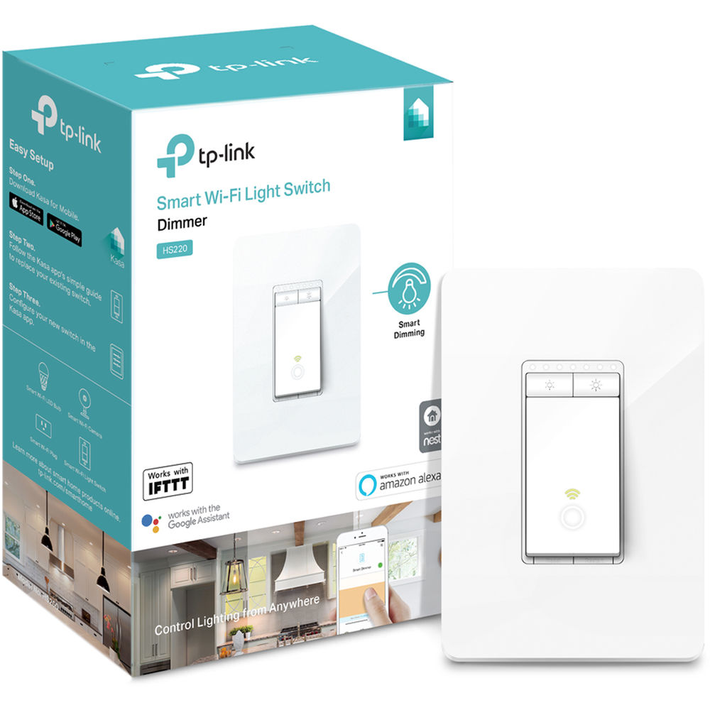 TP-Link HS220 smart Wi‑Fi light switch dimmer for indoor lighting control — view 3