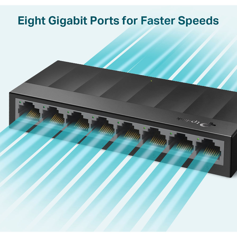 TP-Link LS1008G 8-port unmanaged Gigabit desktop switch — view 3