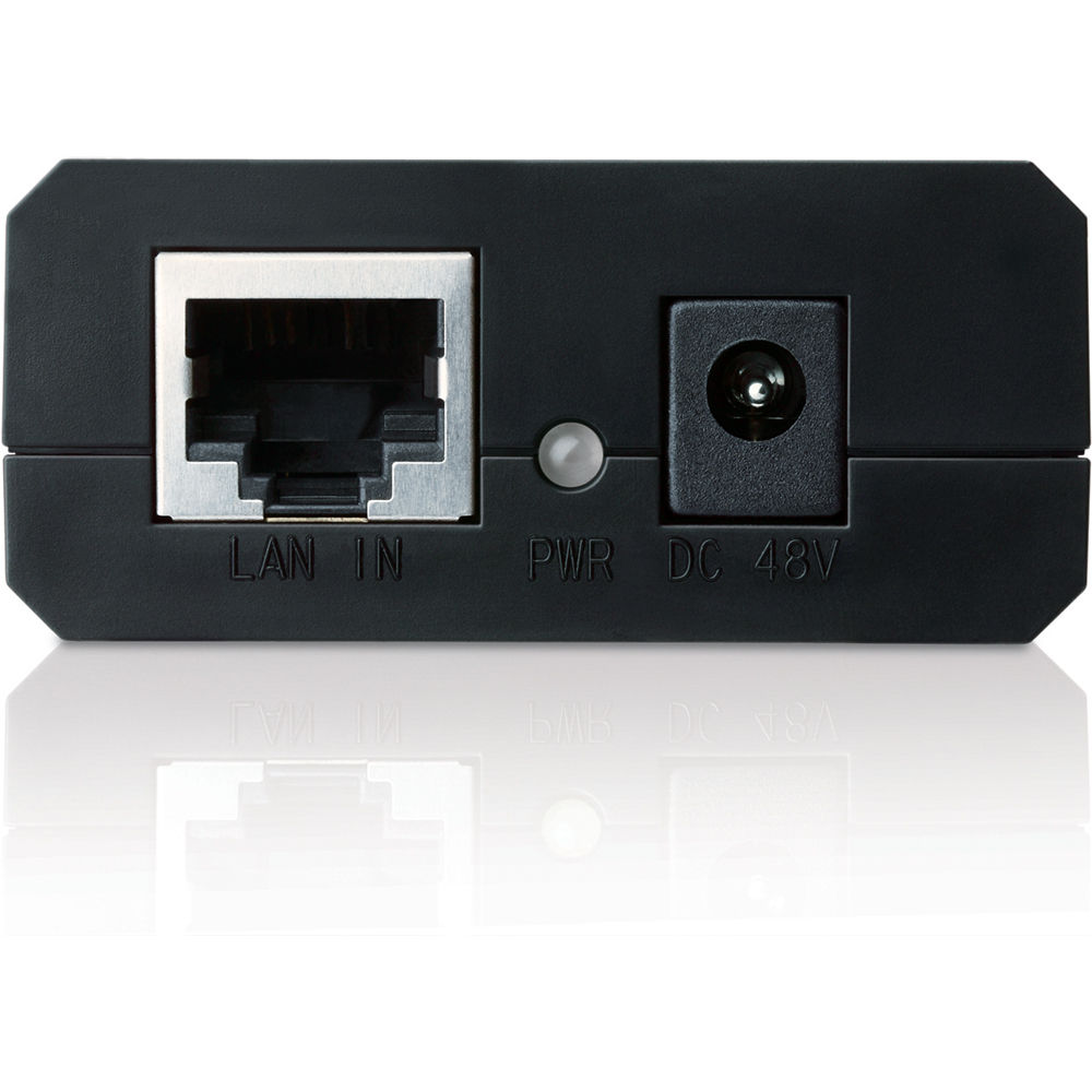 TP-Link POE150S PoE injector for adding power to a single Ethernet device — view 3