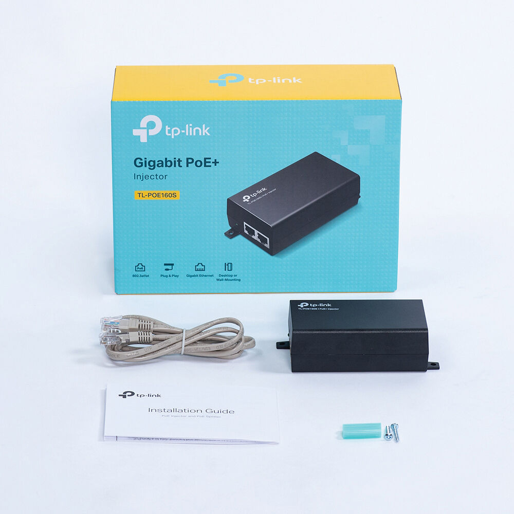 TP-Link POE160S PoE injector for adding Gigabit PoE to a single network device — view 7
