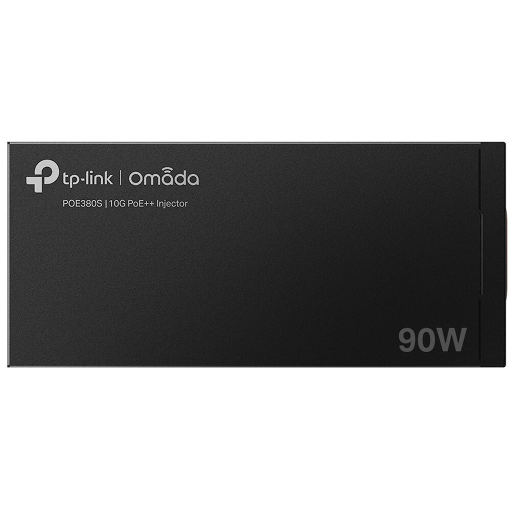 Omada 10g Poe++ Injector Adapter Port: 1 10gbps PoE Port, 1 10gbps Non-PoE Port Spec: 802.3bt/at/Af Compliant, 90 W PoE Power, Data and Power Carried Over the Same Cable, Steel Case