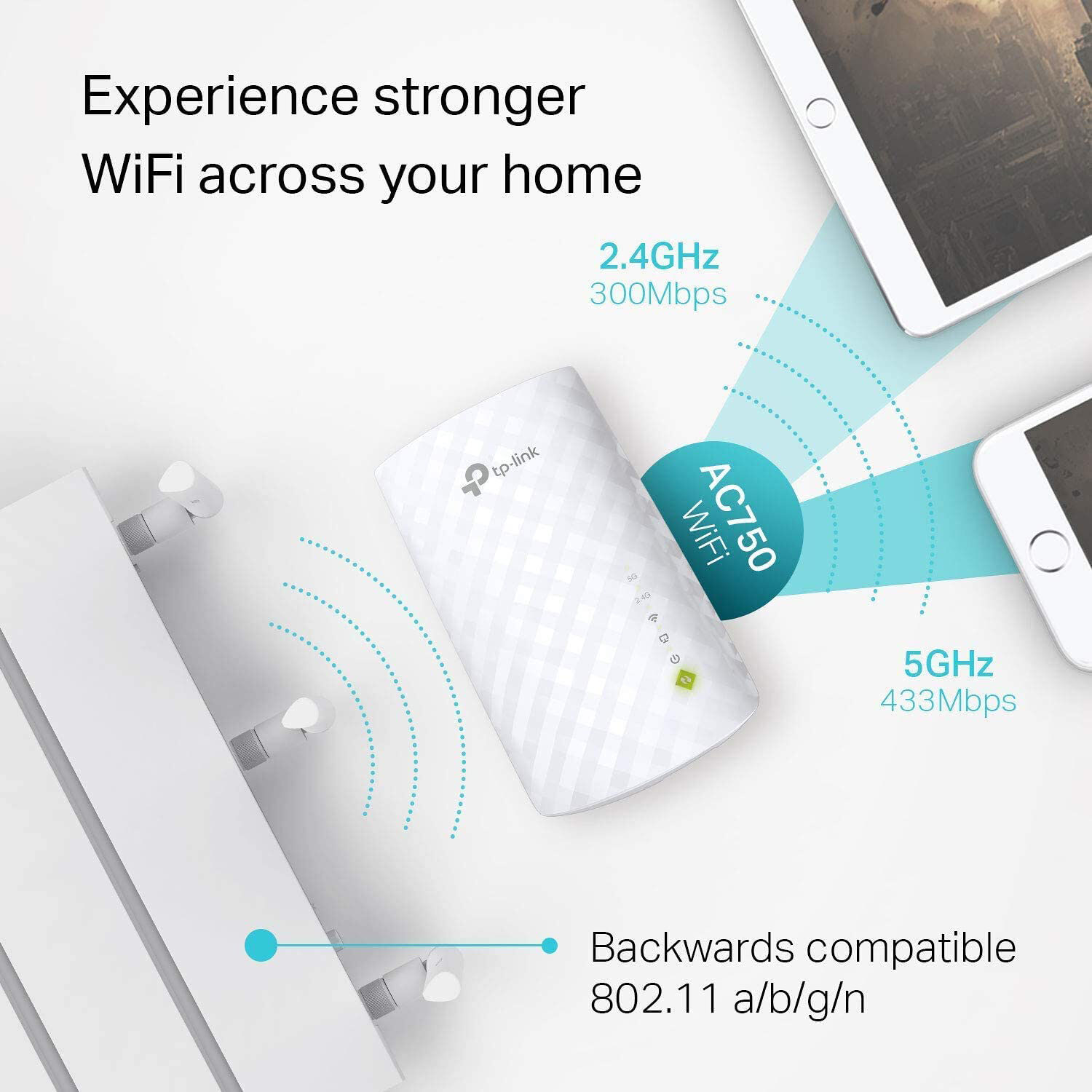 TP-Link RE220 AC750 Wi-Fi range extender in compact plug-in form factor — view 6