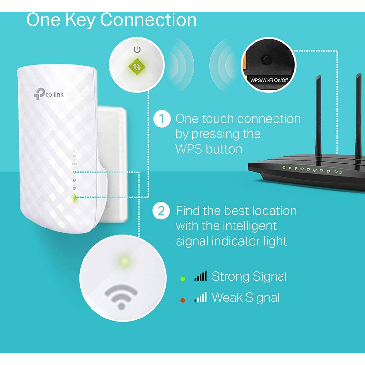 TP-Link RE220 AC750 Wi-Fi range extender in compact plug-in form factor — view 9