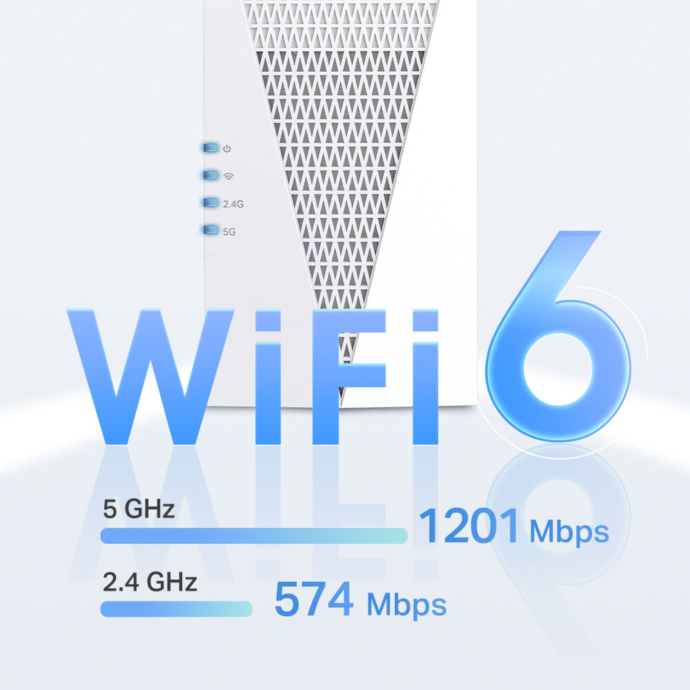 TP-Link RE615X AX1800 Wi-Fi 6 range extender in wall-plug form factor — view 6