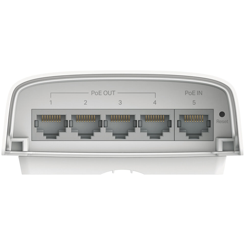 Omada 5-port Gigabit smart switch with 1 PoE++ input port and 4 PoE+ output ports — view 3