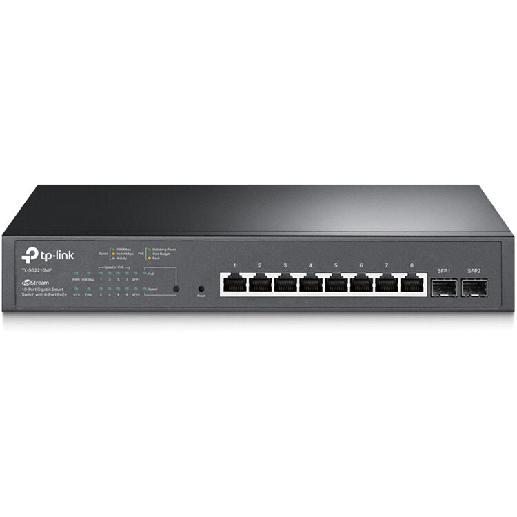 TP-Link Omada SG2210MP 8-port Gigabit PoE+ managed switch for small business networks — view 2