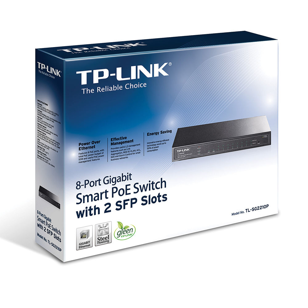 TP-Link SG2210P 8-port Gigabit smart PoE switch for business edge devices — view 3