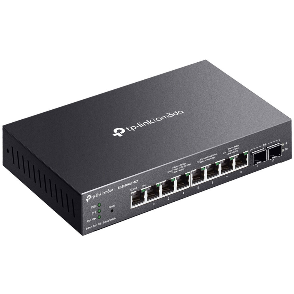 Omada 8-port PoE+ smart switch for small office and branch network deployments — view 2