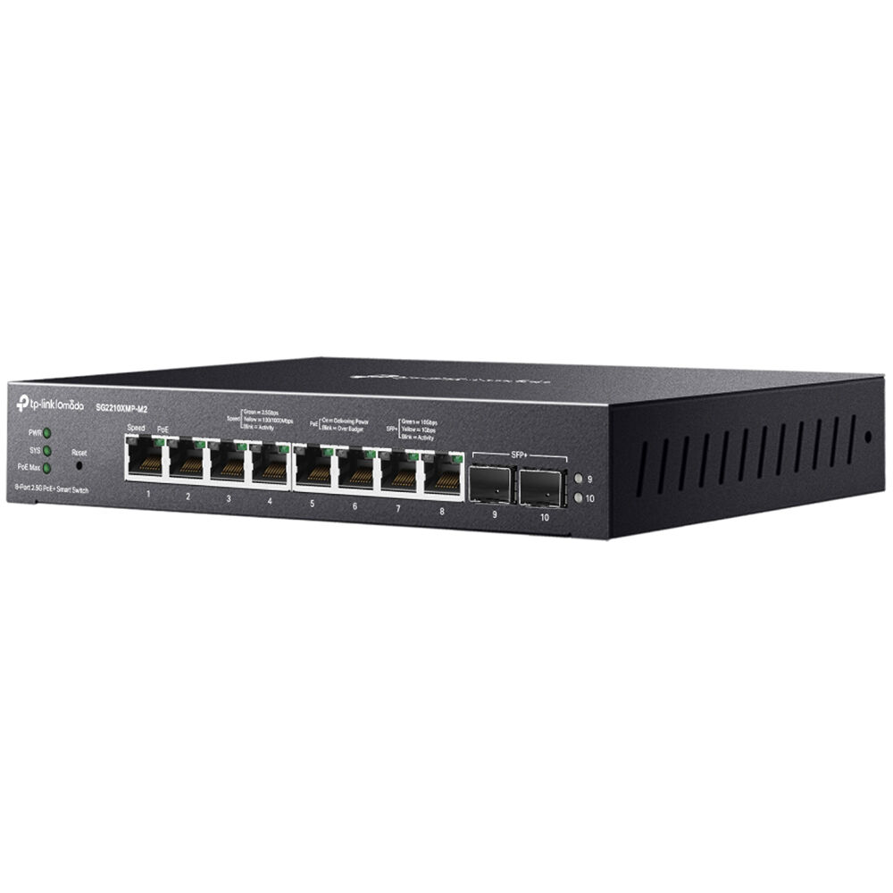 Omada 8-port PoE+ smart switch for small office and branch network deployments — view 3