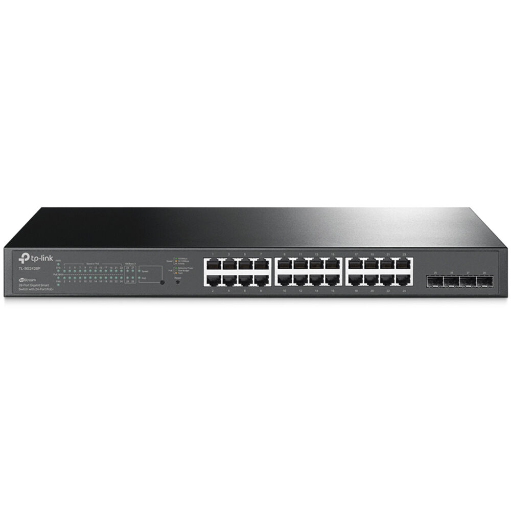 TP-Link JetStream SG2428P 28-port Gigabit smart PoE+ switch with 24 PoE ports — view 2