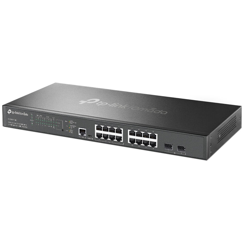 TP-Link OMADA SG3218XP-M2 16-port managed Gigabit PoE+ switch with 8 PoE ports — view 3