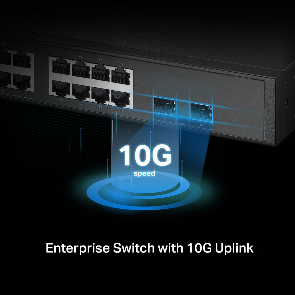 TP-Link OMADA SG3218XP-M2 16-port managed Gigabit PoE+ switch with 8 PoE ports — view 6