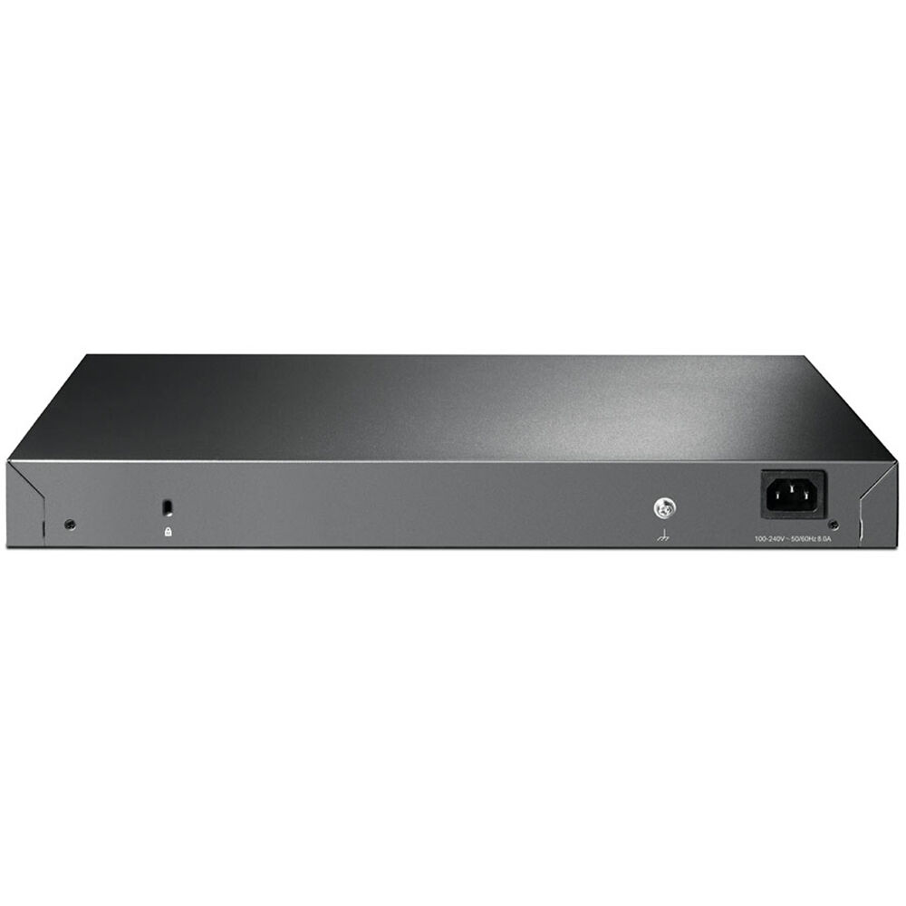 Omada 48-Port Gigabit and 4-Port 10GE SFP+ L2+ Managed Switch with 48-Port PoE+ PORT: 48 Gigabit PoE+ Ports, 4 10G SFP+ Slots, RJ45/Micro-USB Console Port SPEC: 802.3at/af, 500 W PoE Power, 1U 19-inch Rack-mountable Steel Case FEATURE: Integration with JetStream SDN Controller,Static Routing, OAM, DDM, sFlow, 802.1Q VLAN, QinQ, STP/RSTP/MSTP, IGMP Snooping, 802.1p/DSCP QoS, ACL, 802.1x, Radius/Tacacs+ Authentication, LACP, CLI, SNMP, Dual Image/Configuration, IPv6 — view 3