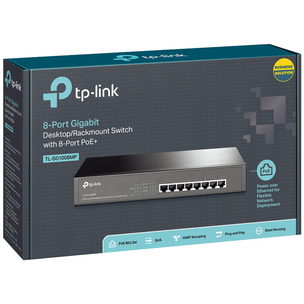 TP-Link TL-SG1008MP 8-port Gigabit PoE rack-mountable switch — view 4