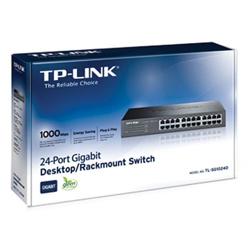 TP-Link TL-SG1024D 24-port Gigabit unmanaged switch for desktop or rackmount installation — view 3