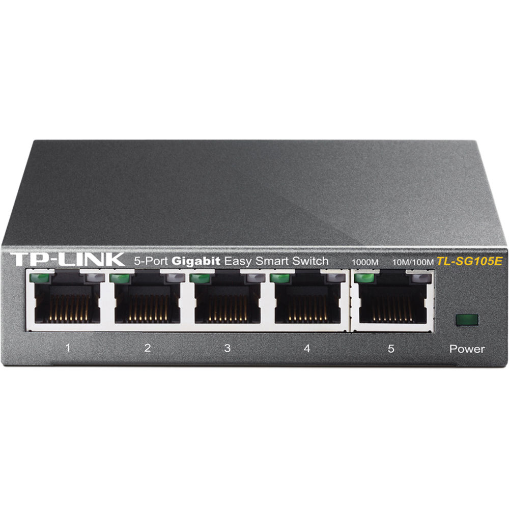 TP-Link TL-SG105E 5-port Gigabit Easy Smart switch in compact desktop form factor — view 2