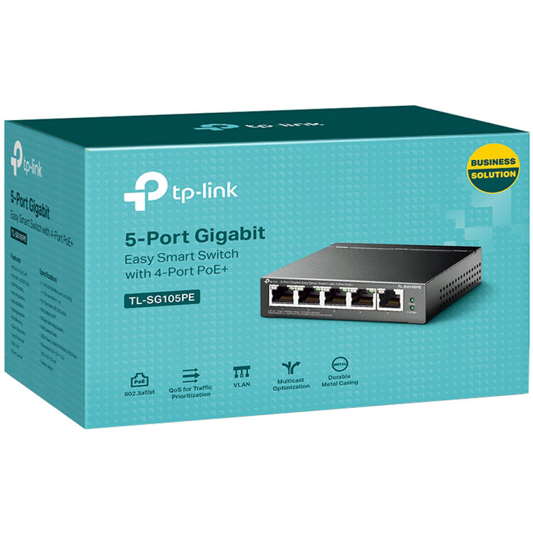 TP-Link TL-SG105PE 5-port Gigabit Easy Smart PoE switch with 4 PoE ports — view 4