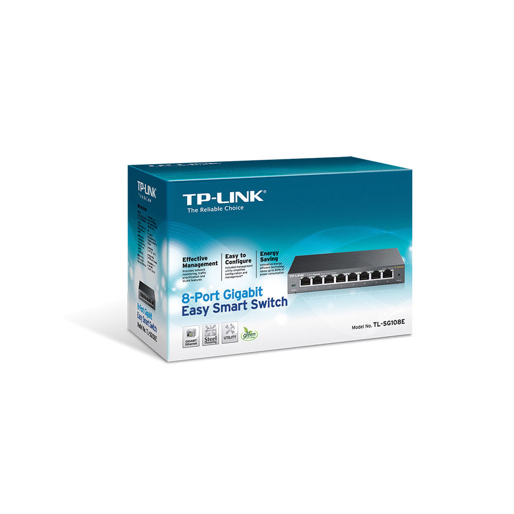 TP-Link TL-SG108E 8-port Gigabit Easy Smart switch for small business networking — view 5