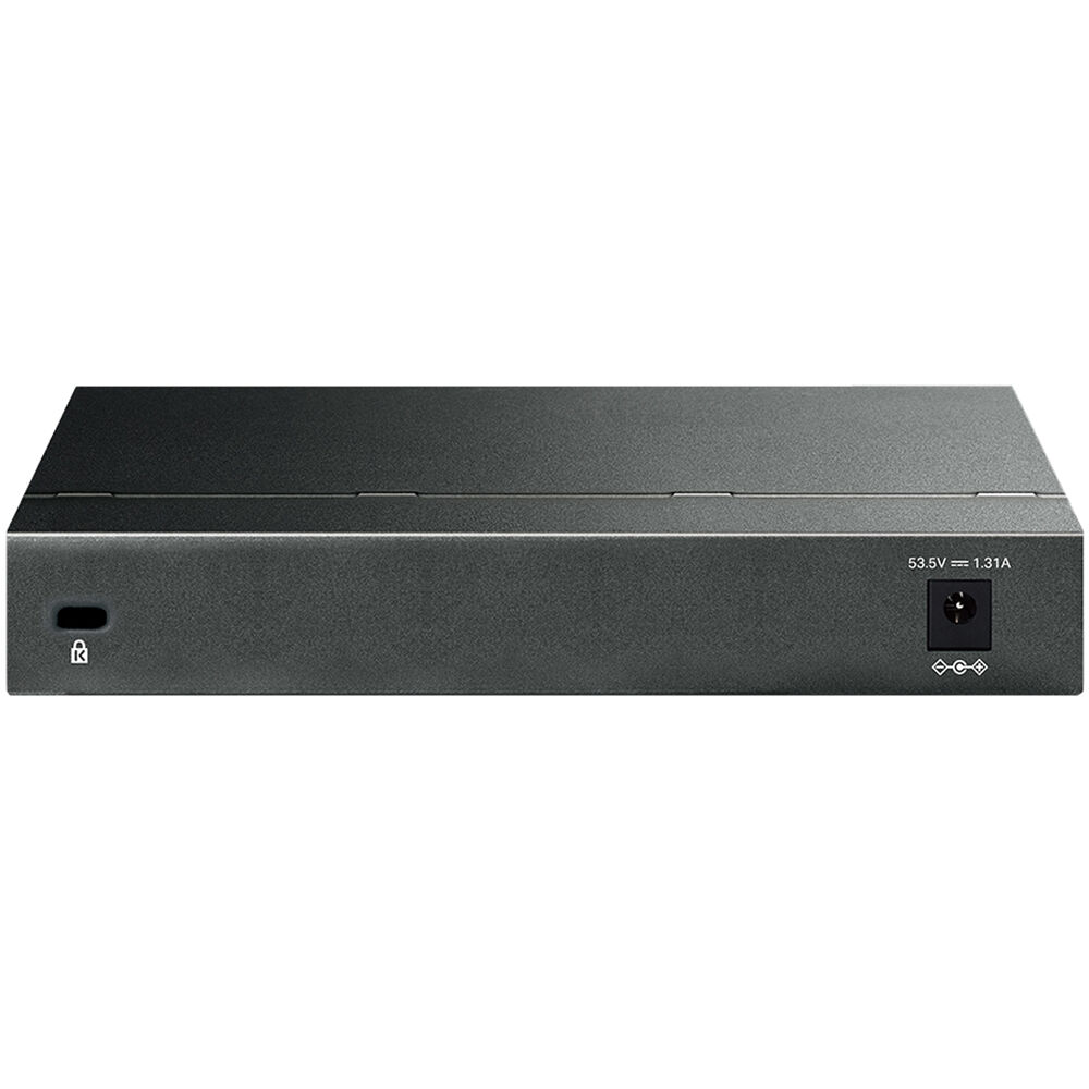 TP-Link TL-SG108PE 8-port Gigabit PoE Easy Smart Switch desktop front view — view 3