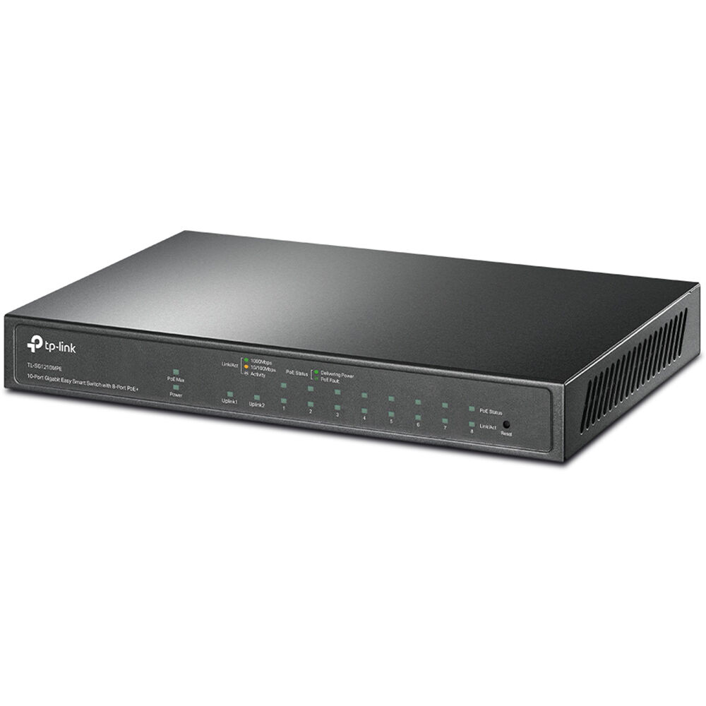 TP-Link TL-SG1210MPE 10-port Gigabit Easy Smart switch with 8 PoE+ ports — view 2
