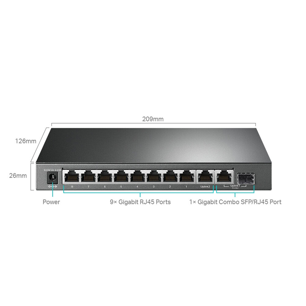 TP-Link TL-SG1210MPE 10-port Gigabit Easy Smart switch with 8 PoE+ ports — view 3