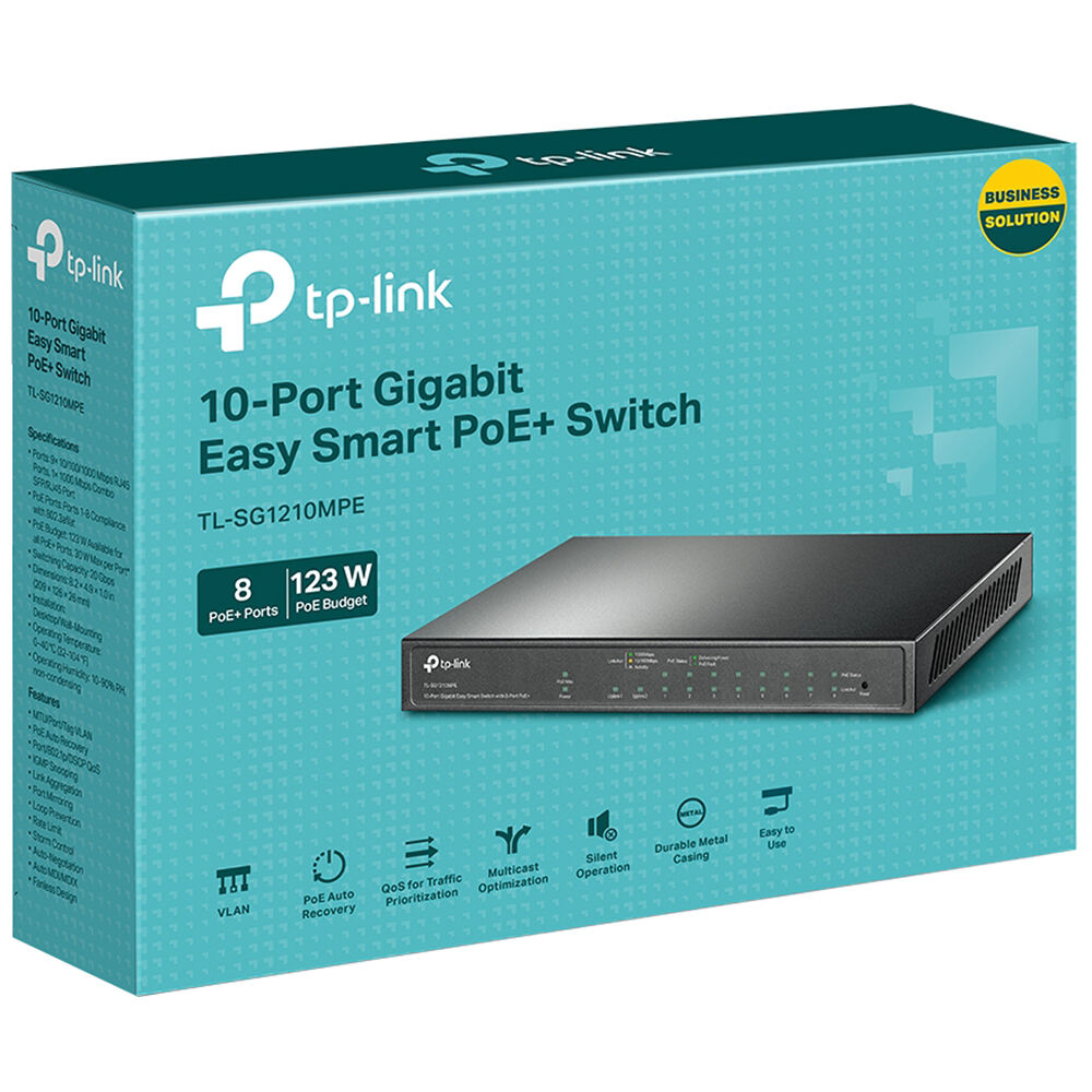 TP-Link TL-SG1210MPE 10-port Gigabit Easy Smart switch with 8 PoE+ ports — view 4