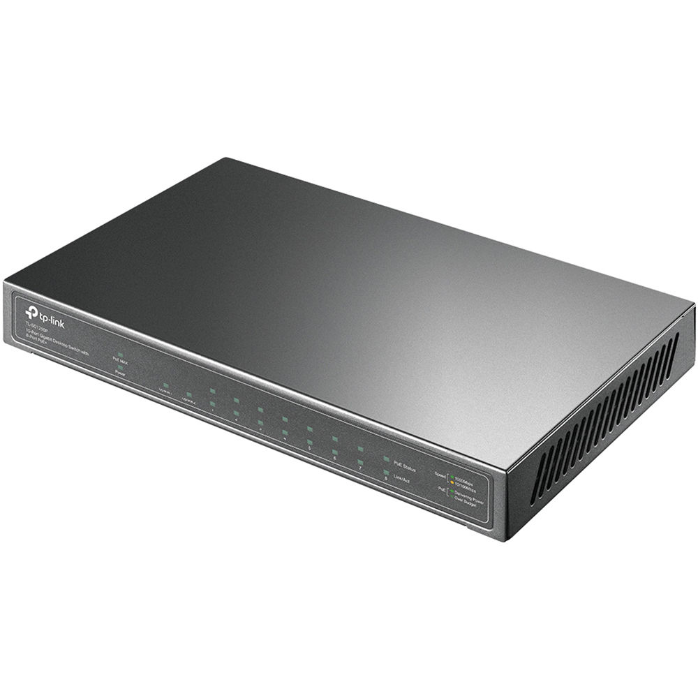 TP-Link TL-SG1210P 10-port Gigabit PoE switch for SMB networks — view 3