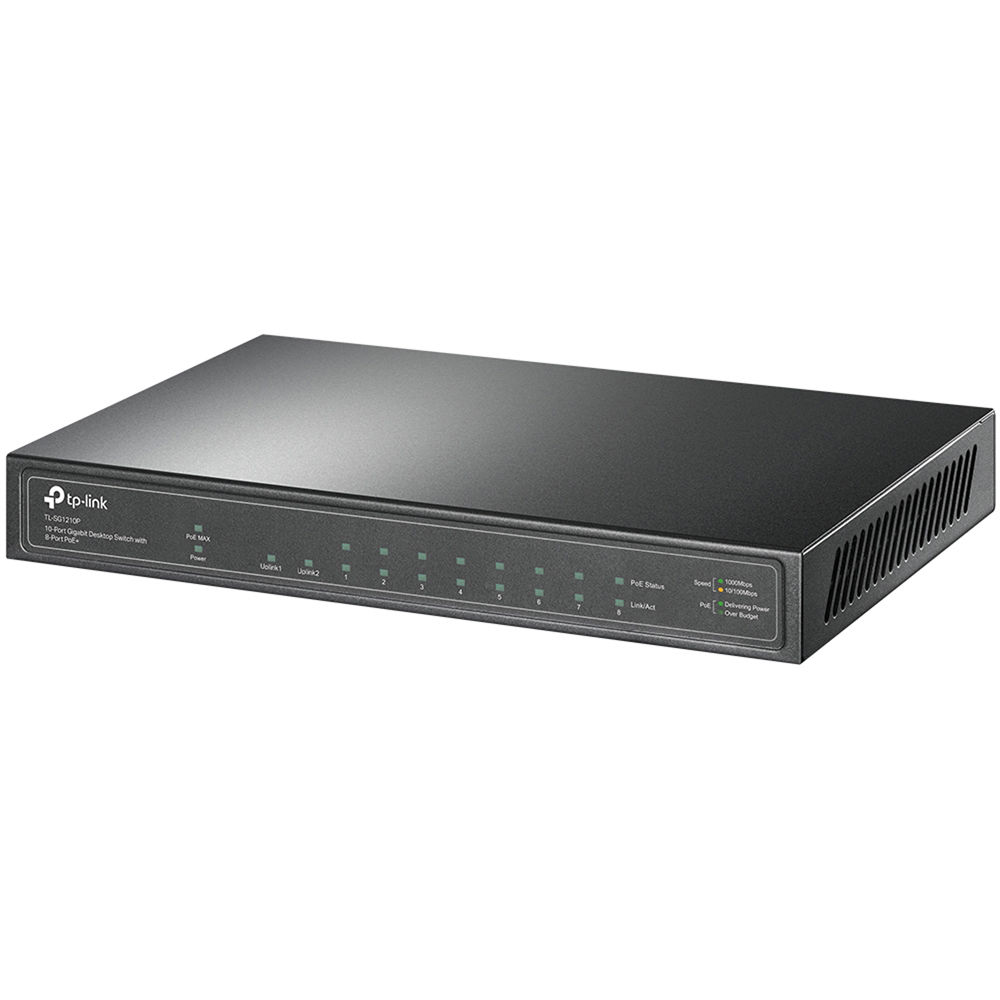 TP-Link TL-SG1210P 10-port Gigabit PoE switch for SMB networks — view 4