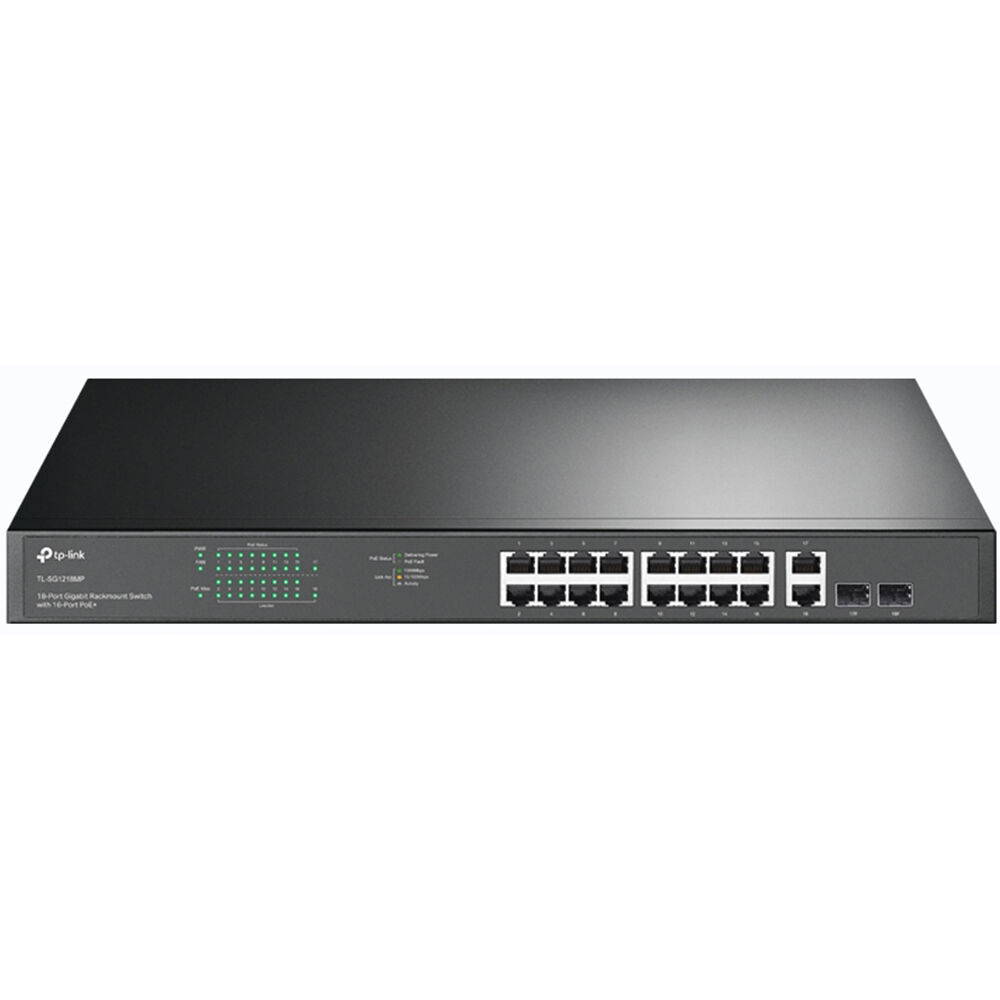 18-Port Gigabit Easy Smart Switch with 16-Port POE+ Port: 16 Gigabit POE+ Ports, 2 Gigabit Non-PoE Ports, 2 Combo Gigabit SFP Slots Spec: 802.3at/Af, 250 W PoE Power, 1u 19-Inch Rack-Mountable Steel Case Feature: PoE Auto Recovery, Mtu/Port/Tag-Based Vlan, Qos, Igmp Snooping, Web/Utility Management, Plug and Play