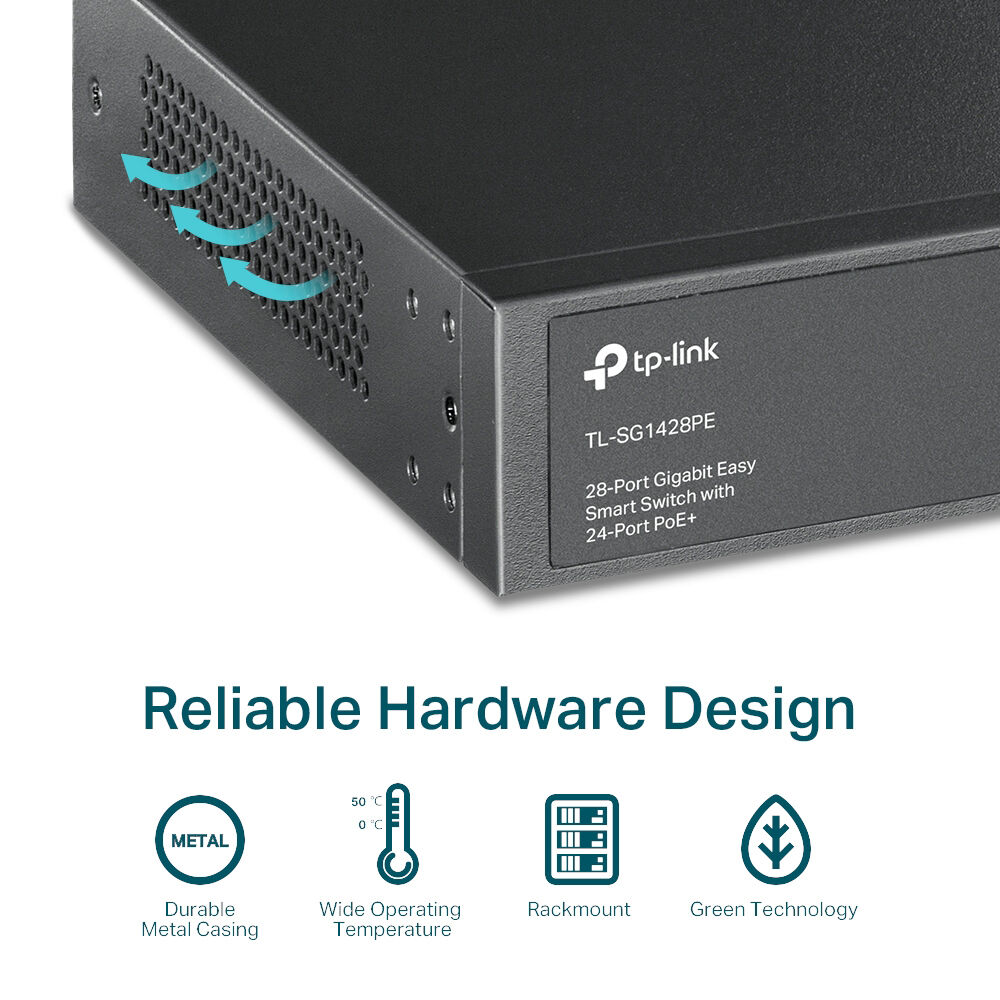 TP-Link TL-SG1428PE 28-port Gigabit easy smart switch with 24 PoE+ ports — view 7