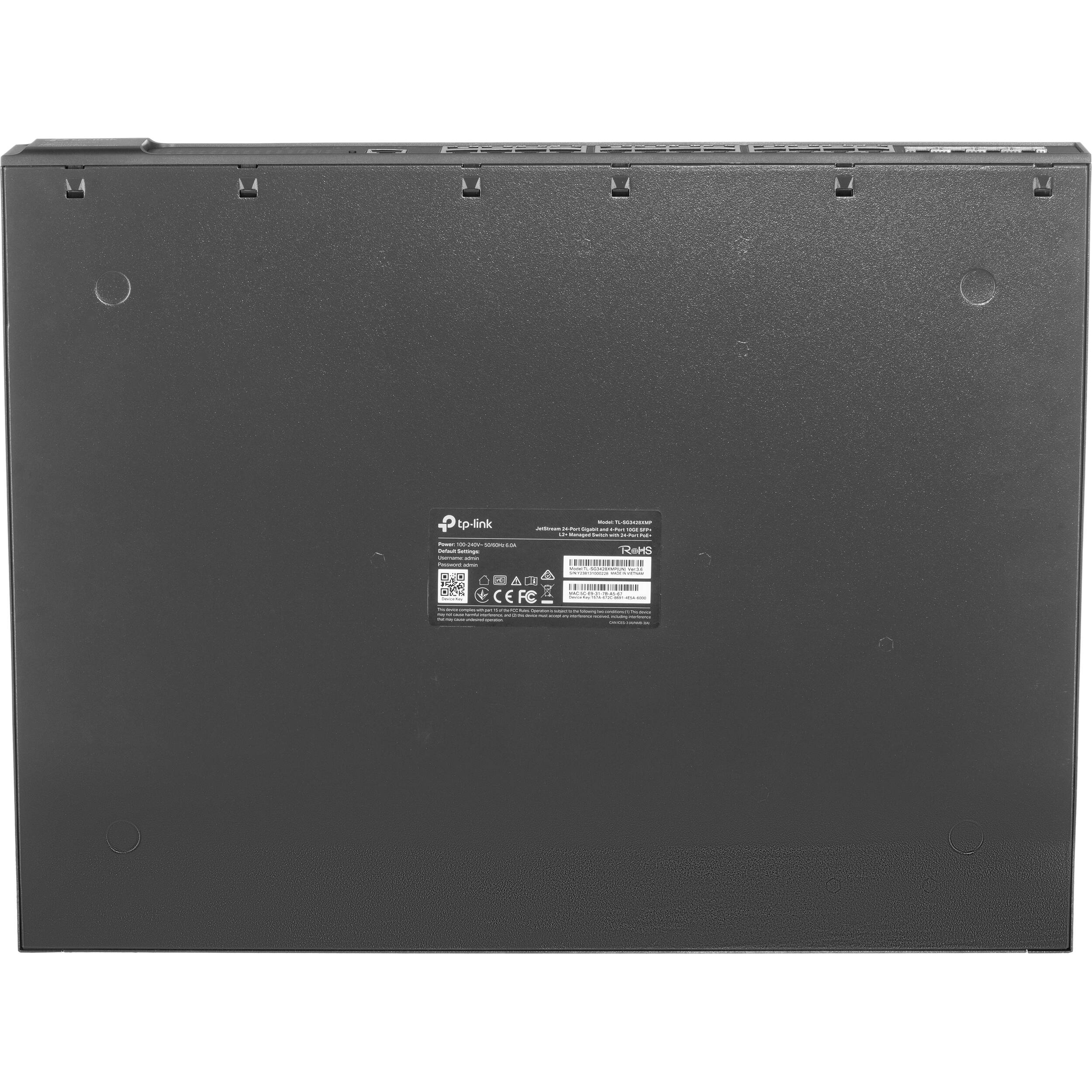 TP-Link TL-SG3428XMP 24-port Gigabit PoE+ managed switch with 4 x 10GE SFP+ uplinks — view 6