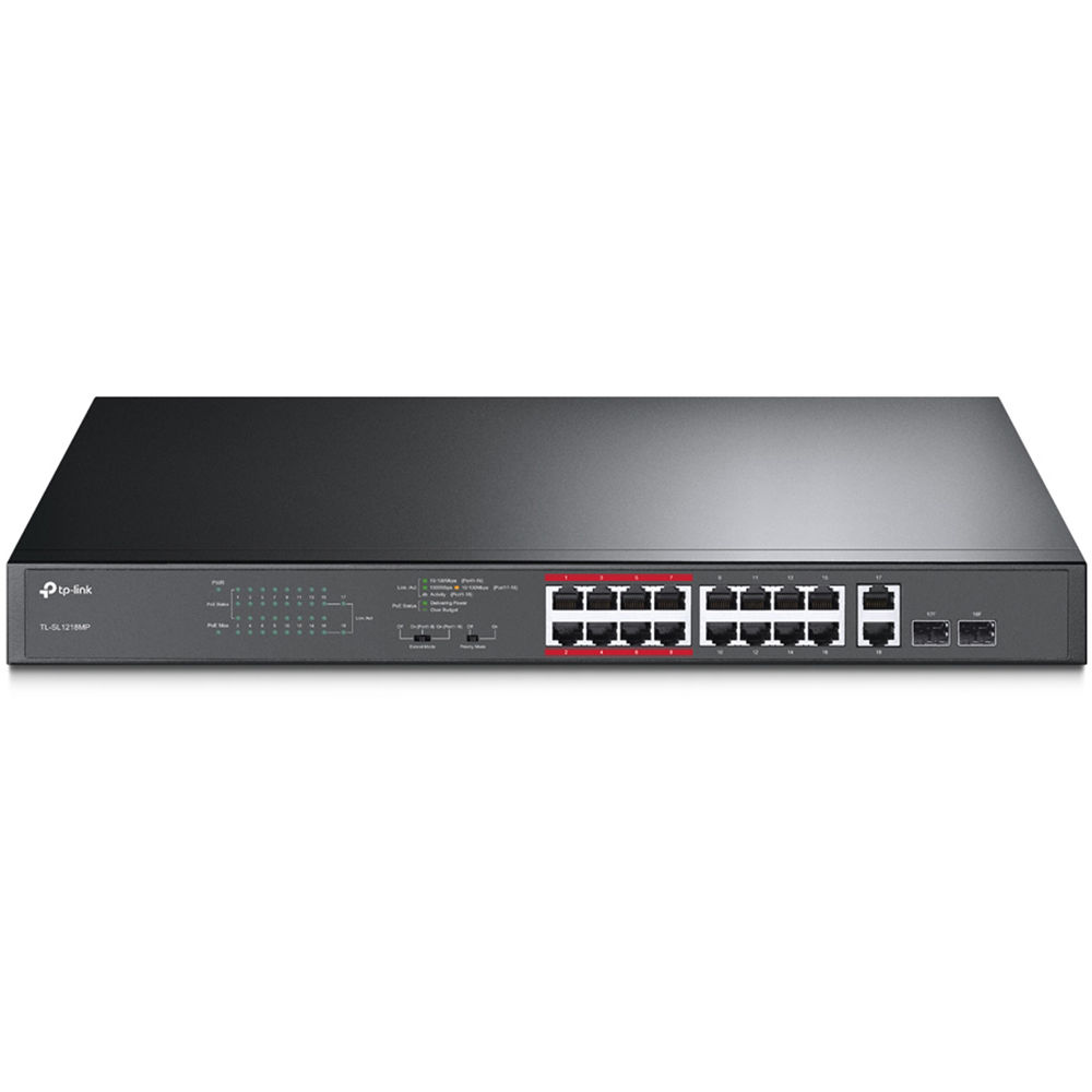 Jetstream 16-Port 10/100mbps+2-Port Gigabit Unmanaged PoE Switch