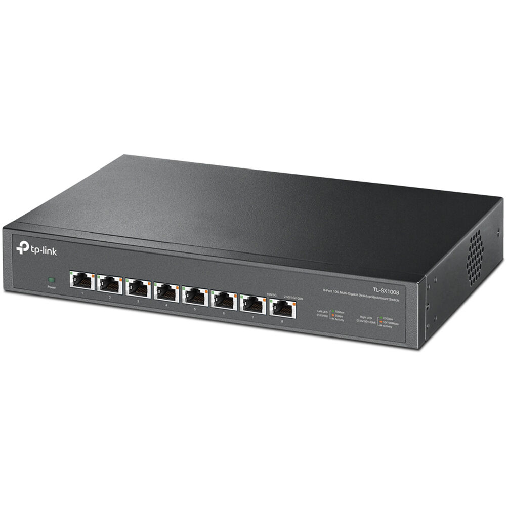 TP-Link TL-SX1008 8-port 10G multi-gigabit desktop rackmount unmanaged switch — view 3