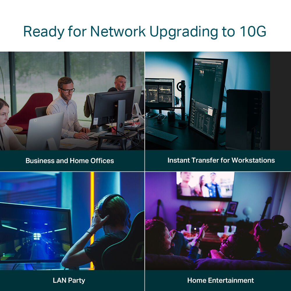 TP-Link TL-SX1008 8-port 10G multi-gigabit desktop rackmount unmanaged switch — view 8
