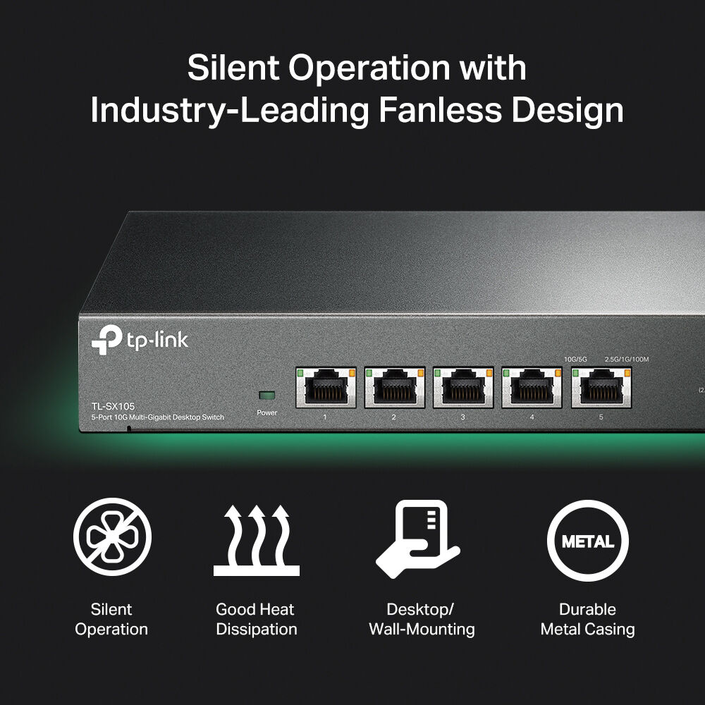TP-Link TL-SX105 5-port 10G multi-gigabit unmanaged desktop switch — view 8