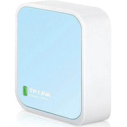 TP-Link TL-WR802N N300 Mini Pocket AP Router compact desktop view — view 2