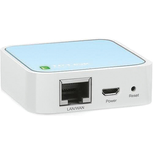 TP-Link TL-WR802N N300 Mini Pocket AP Router compact desktop view — view 3
